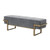 Fiona Upholstered Bench - Blush Gray Velvet