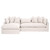 Haven 110 LF Slipcover Sectional - Bisque French Linen