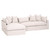 Haven 110 LF Slipcover Sectional - Bisque French Linen