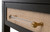 Holland 1 Drawer Side Table - Brushed Black Natural Rattan