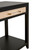 Holland 2 Drawer Console Table - Brushed Black Natural Rattan