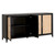 Holland Media Sideboard - Brushed Black Natural Rattan