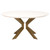 Industry Round Dining Table - Ivory Concrete Brass