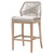 Loom Outdoor Barstool - Taupe White Gray Teak