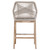 Loom Outdoor Barstool - Taupe White Gray Teak