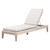 Loom Outdoor Chaise - Taupe and White-Gray Teak