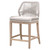 Loom Outdoor Counter Stool - Taupe White Gray Teak