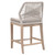 Loom Outdoor Counter Stool - Taupe White Gray Teak