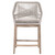 Loom Outdoor Counter Stool - Taupe White Gray Teak