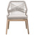 Loom Outdoor Dining Chair - Taupe White Gray Teak