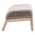 Loom Outdoor Footstool - Platinum and Gray Teak Reinforced