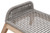 Loom Outdoor Footstool - Platinum and Gray Teak Reinforced