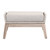 Loom Outdoor Footstool - Taupe and White-Gray Teak
