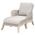 Loom Outdoor Footstool - Taupe and White-Gray Teak