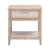 Malay 1-Drawer Nightstand - White Wash Abaca Rope Natural Gray Mahogany