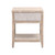 Malay 1-Drawer Nightstand - White Wash Abaca Rope Natural Gray Mahogany