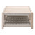 Wrap Outdoor Coffee Table - Taupe and White-Gray Teak