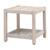 Wrap Outdoor End Table - Taupe and White-Gray Teak