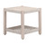 Wrap Outdoor End Table - Taupe and White-Gray Teak