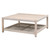 Wrap Outdoor Square Coffee Table - Taupe and White-Gray Teak