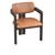 53004839 - Martina Distressed Leather Wood Dining Arm Chair Autumn Brown