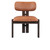 53004815 - Martina Distressed Leather Wood Dining Chair Autumn Brown