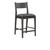 53004797 - Rooney Leather Wood 26  Counter Stool Jet Black