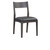 53004799 - Rooney Leather Wood Dining Chair Jet Black