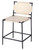 Asher Leather Counter Stool, White