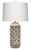 Flora Resin Table Lamp, White Wash