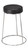 Henry Round Leather Counter Stool, Charcoal