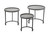 Maddox Faux Shagreen Nesting Tables (Set of 3), Grey