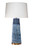 Pleated Ceramic Table Lamp, Blue