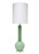 Studio Table Lamp, Leaf Green Glass With Tall Thin Drum Shade, Green