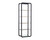 Ambretta Bookcase - Small - Black / Smoke Grey