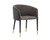 Asher Dining Armchair - Sparrow Grey / Napa Black