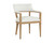 Brylea Dining Armchair - Natural - Heather Ivory Tweed