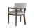 Brylea Dining Armchair - Distressed Brown - Linoso Light Grey