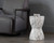 Cara End Table - Marble Look - White