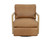 Castell Swivel Lounge Chair - Rustic Oak - Ludlow Sesame Leather
