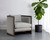 Chloe Lounge Chair - Distressed Brown - Linoso Light Grey