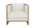 Chloe Lounge Chair - Natural - Heather Ivory Tweed