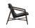 Cinelli Lounge Chair - Distressed Brown - Brentwood Charcoal Leather