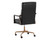 Collin Office Chair - Brown - Cortina Black Leather