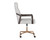 Collin Office Chair - Brown - Saloon Light Grey Leather