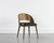 Dezirae Dining Chair - Antique Brass - Charcoal Black Leather