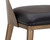 Dezirae Dining Chair - Antique Brass - Charcoal Black Leather