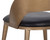 Dezirae Dining Chair - Antique Brass - Charcoal Black Leather