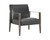 Earl Lounge Chair - Ash Grey - Brentwood Charcoal Leather