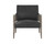 Earl Lounge Chair - Ash Grey - Brentwood Charcoal Leather